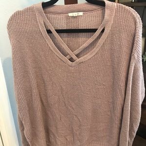 Mauve c-neck sweater